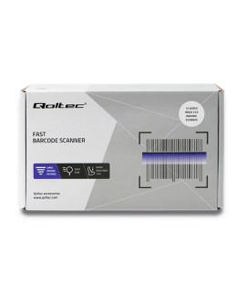 Qoltec 50865 Czytnik kodów kreskowych 1D | CCD | USB | Biały