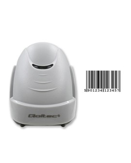 QOLTEC CZYTNIK KODÓW KRESKOWYCH LASEROWY | 1D | USB | BIAŁY