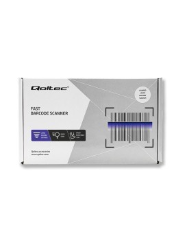QOLTEC CZYTNIK KODÓW KRESKOWYCH LASEROWY | 1D | USB | BIAŁY