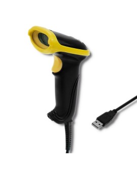 QOLTEC LASEROWY CZYTNIK KODÓW 1D | 2D | USB | CZARNY