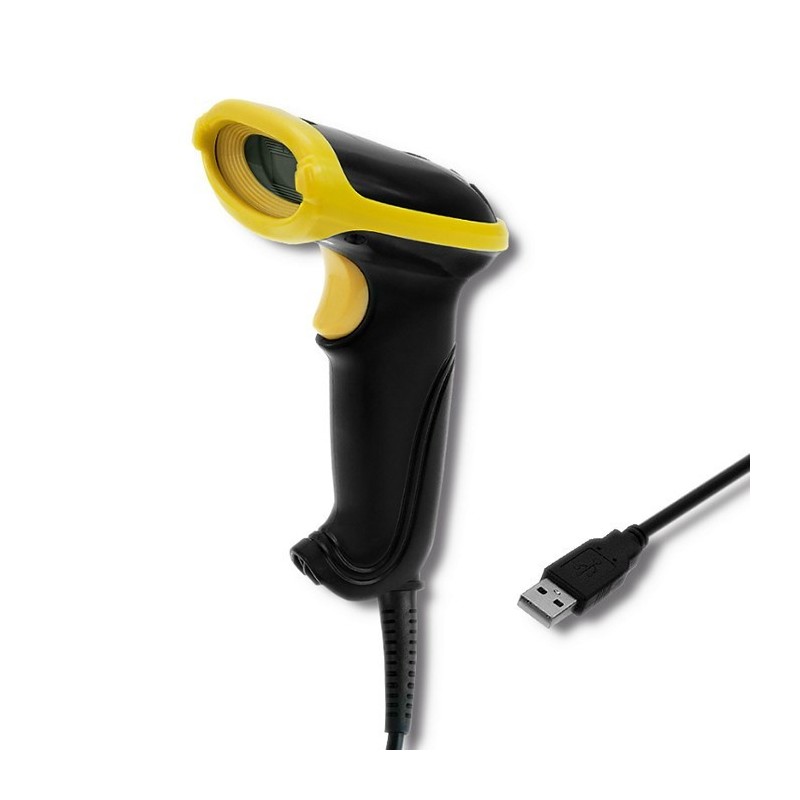 QOLTEC LASEROWY CZYTNIK KODÓW 1D | 2D | USB | CZARNY