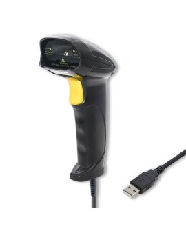 QOLTEC CZYTNIK KODÓW KRESKOWYCH LASEROWY | 1D | USB | CZARNY