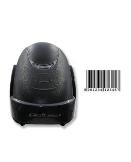 QOLTEC CZYTNIK KODÓW KRESKOWYCH LASEROWY | 1D | USB | CZARNY