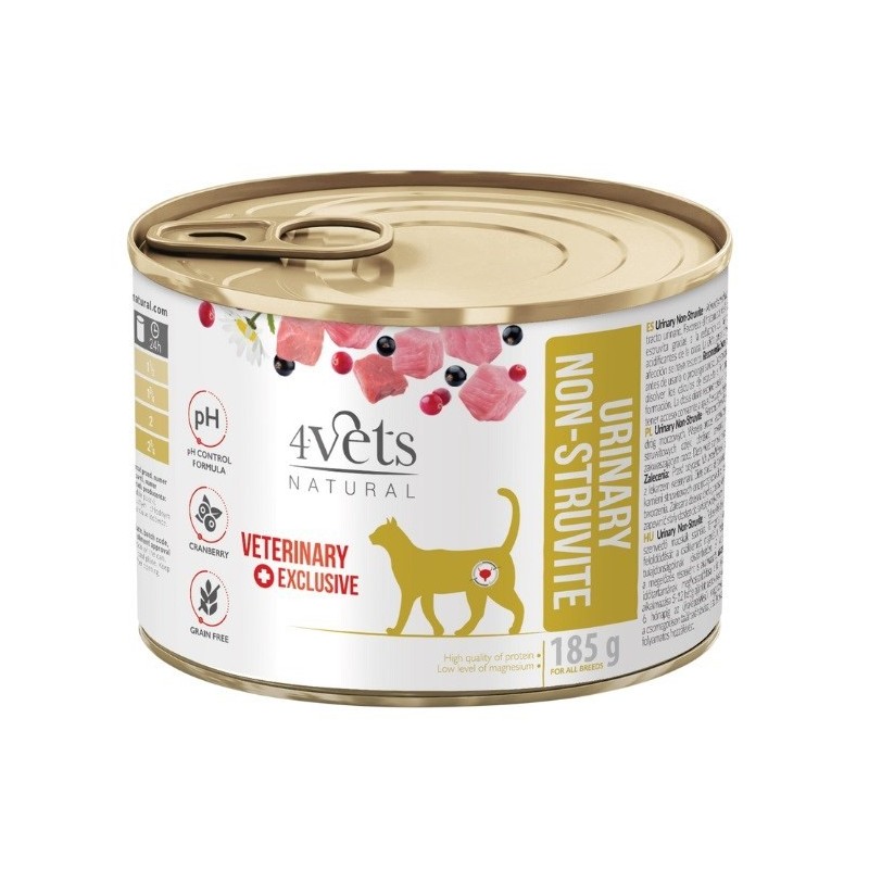 4VETS Natural Urinary No Struvit Cat - mokra karma dla kota - 185 g