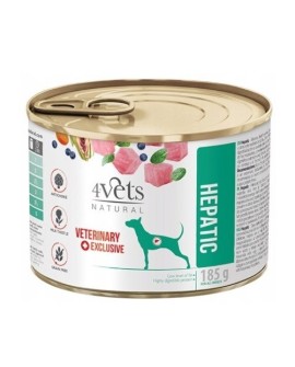 4VETS Natural Hepatic Dog - mokra karma dla psa - 185 g