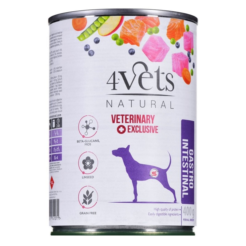 4VETS Natural Gastro Intestinal Dog - mokra karma dla psa - 400 g