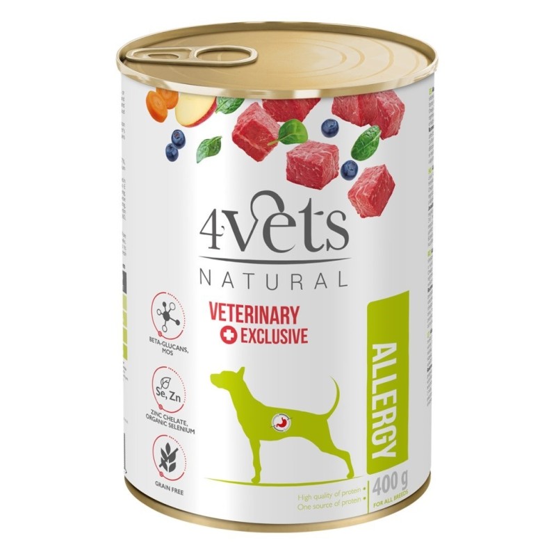 4VETS Natural Allergy Lamb Dog - mokra karma dla psa - 400 g