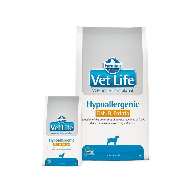 FARMINA Vet Life Hypoallergenic Fish & Potato Canine - sucha karma dla psa - 12 kg