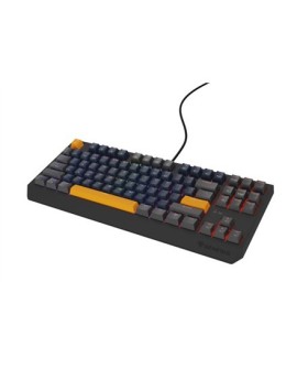 GENESIS THOR 230 TKL klawiatura Gaming USB + RF Wireless + Bluetooth QWERTY Czarny, Niebieski, Szary, Pomarańczowy