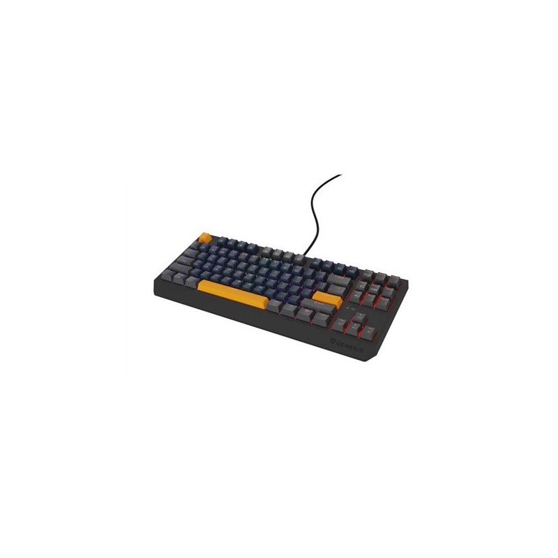 GENESIS THOR 230 TKL klawiatura Gaming USB + RF Wireless + Bluetooth QWERTY Czarny, Niebieski, Szary, Pomarańczowy