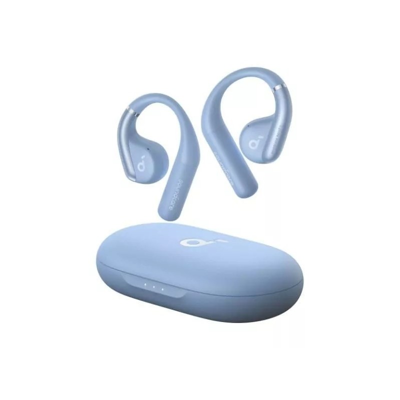 Słuchawki bezprzewodowe Soundcore o otwartej konstrukcji AeroFit Niebiesko- szare