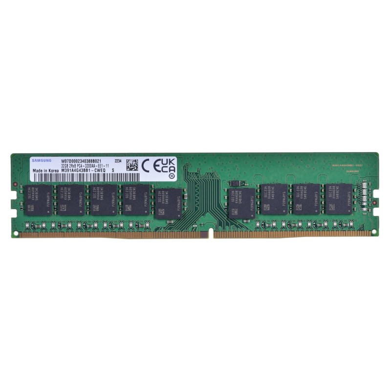 Samsung UDIMM ECC 32GB DDR4 2Rx8 3200MHz PC4-25600 M391A4G43BB1-CWE
