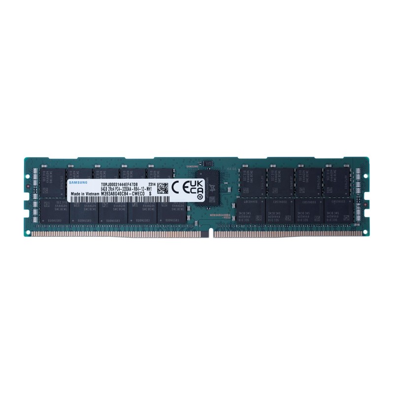Samsung RDIMM 64GB DDR4 2Rx4 3200MHz PC4-25600 ECC REGISTERED M393A8G40CB4-CWE