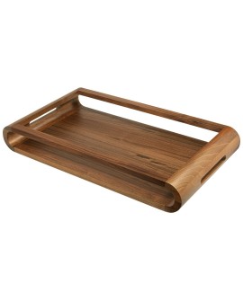 ARTELEGNO VASD Dwustronna taca z drewna orzechowego 27 x 49 cm