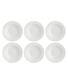 LA PORCELLANA BIANCA ESSENZIALE Zestaw 6 talerzy do zupy z rantem 23 cm