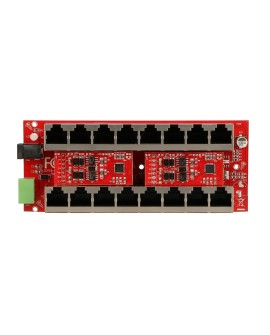 Extralink Gigabit PoE Injector 8 Portowy Aktywny, 8 portów Gigabit 802.3at/af, Mode A