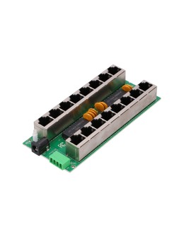 Extralink Gigabit PoE Injector 8 Portowy 8x 1000Mb/s RJ45, Mode B
