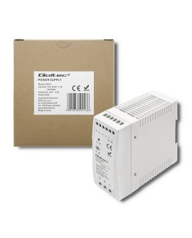 Zasilacz na szynę DIN Qoltec 50913 60W 24V 2.5A Biały Slim