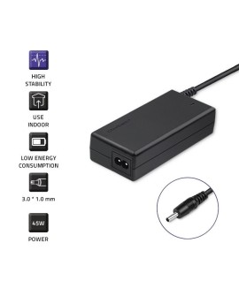 Zasilacz Qoltec 51508.45W do notebooka Asus (19 V 2,37 A 45W 3 mm x 1 mm)