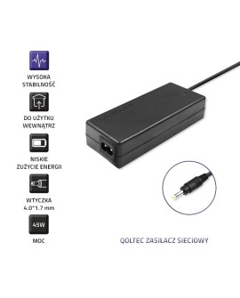 Zasilacz Qoltec 51509.45W do notebooka Lenovo (20 V 2,25 A 45W 4 mm x 1.7 mm)