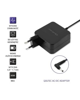 Zasilacz sieciowy Qoltec 51751 do notebooka Huawei (19 V 3,42 A 65W 4 mm x 1.7 mm)