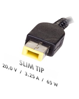 Zasilacz sieciowy Akyga Square AK-ND-24 do notebooka IBM, Lenovo (20 V 3,25 A 65W Slim Tip, Square yellow )