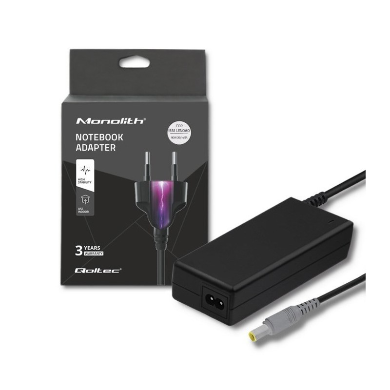 Zasilacz Qoltec 50093.90W do notebooka IBM, Lenovo (20 V 4,5 A 90W 7.9 mm x 5.5 mm)