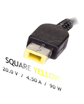 Zasilacz Akyga AK-ND-42 do notebooka (20 V 4,5 A 90W Slim Tip, Square yellow )