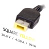 Zasilacz Akyga AK-ND-42 do notebooka (20 V 4,5 A 90W Slim Tip, Square yellow )