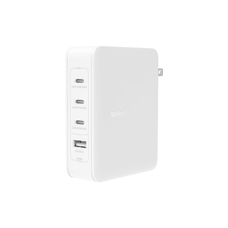 Ładowarka Belkin BoostCharge Pro 4-Port 3xUSB-C PD 3.1 + 1xUSB-A GaN Wall Charger 140W