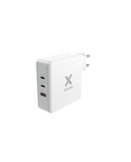 XTORM ŁADOWARKA SIECIOWA USB 3-PORTOWA 140W USB-C PD3.1 EPR GAN, BIAŁA (USB-C PD EPR 140W, USB-C PD100W, USB-A QC 3.0)