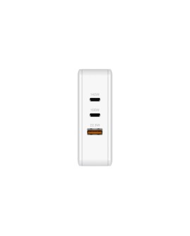 XTORM ŁADOWARKA SIECIOWA USB 3-PORTOWA 140W USB-C PD3.1 EPR GAN, BIAŁA (USB-C PD EPR 140W, USB-C PD100W, USB-A QC 3.0)