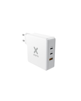 XTORM ŁADOWARKA SIECIOWA USB 3-PORTOWA 140W USB-C PD3.1 EPR GAN, BIAŁA (USB-C PD EPR 140W, USB-C PD100W, USB-A QC 3.0)