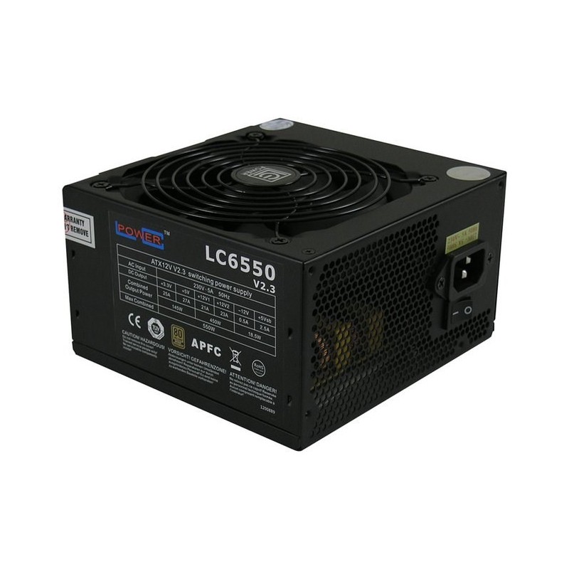 LC-Power LC6550 V2.3 moduł zasilaczy 550 W 20+4 pin ATX ATX Czarny