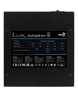 ZASILACZ AEROCOOL PGS LUX 650W 80+ Bronze