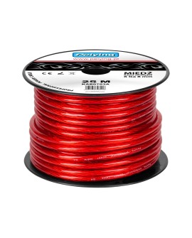 Kabel samochodowy 6Ga OD8mm CU 25m
