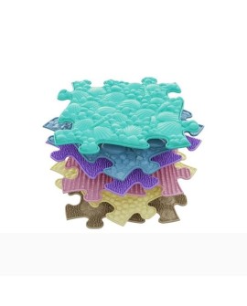 Mata podłogowa ortopedyczna sensoryczna 6 elementów Baby Set SOFT B pastel MFK-023-1