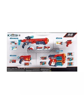 Zestaw miotaczy strzałek ZURU X-SHOT EXCEL COMBO PACK - HAWK EYE + XCESS + FURY 4 + MICRO pakiet wyrzutni 48 strzałek (36585)