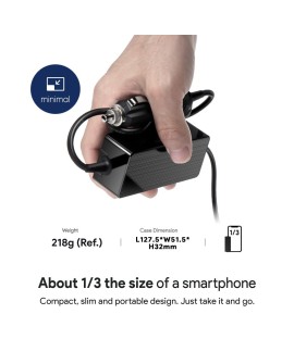 Origin Storage AA-100USB-C-BTI adapter zasilający/ inwentor Wewnętrzna 100 W Czarny