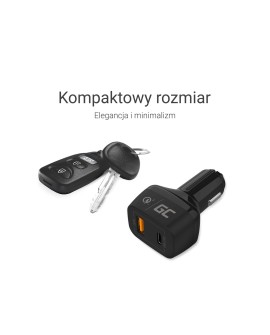 GREEN CELL ŁADOWARKA SAMOCHODOWA USB-C 30W PD + USB