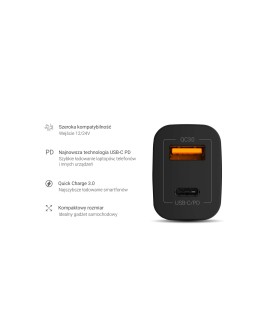 GREEN CELL ŁADOWARKA SAMOCHODOWA USB-C 30W PD + USB