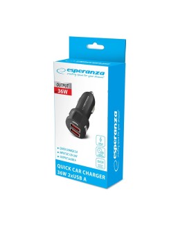 ESPERANZA ŁADOWARKA SAMOCHODOWA 36W 2X USB-A 18W EZC110K