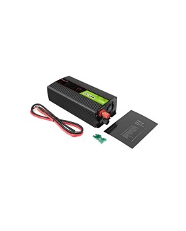 Przetwornica napięcia Green Cell PowerInverter LCD 12V 500W/1000W z wyświetlaczem - czysty sinus