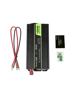 GREEN CELL PRZETWORNICA INV09 12V-230V 1000W/2000W CZYSTA SINUSOIDA