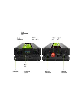 GREEN CELL PRZETWORNICA LCD 24V/230V 3000W/6000W CZYSTY SINUS INVGC24P3000LCD