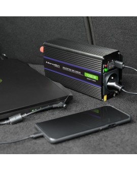 QOLTEC PRZETWORNICA NAPIĘCIA MONOLITH 1200 MS WAVE | 12V NA 230V | 600/1200W | USB