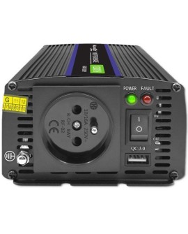 QOLTEC PRZETWORNICA NAPIĘCIA MONOLITH 1200 MS WAVE | 12V NA 230V | 600/1200W | USB