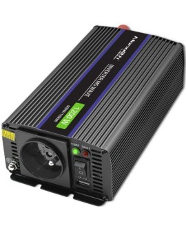 QOLTEC PRZETWORNICA NAPIĘCIA MONOLITH 1200 MS WAVE | 12V NA 230V | 600/1200W | USB