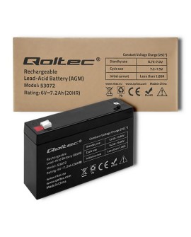 QOLTEC AKUMULATOR AGM 6V, 7.2 AH