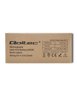 QOLTEC AKUMULATOR AGM 6V, 7.2 AH